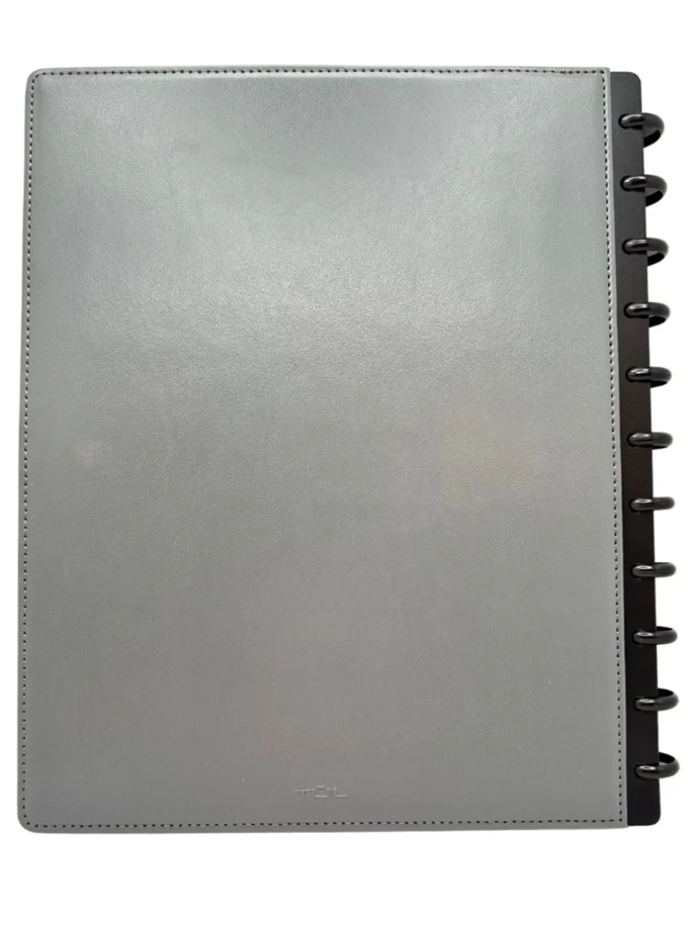 Tul Discbound Notebook, Heavy lbs Paper for smooth writing, Leather Gray Cover